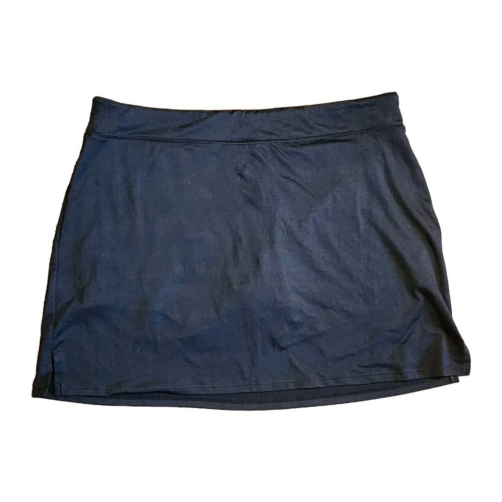 Tranquility Skort Womens Size XL Solid All Black Skirt with Shorts Pull‎ On